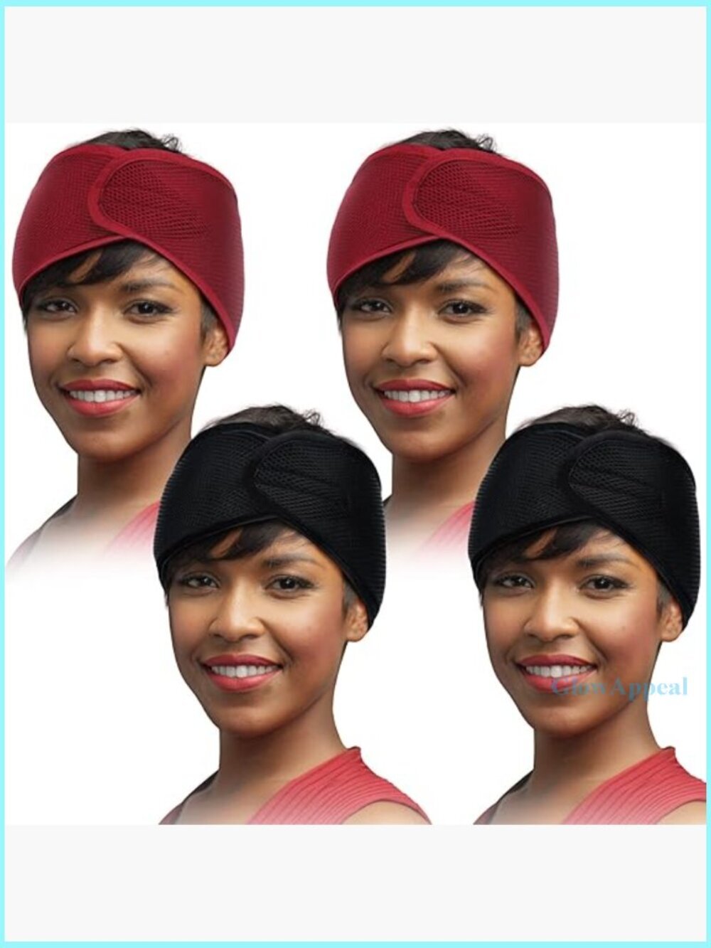 4-Pack Mesh Hair Wraps for Sleeping, Face Wash, and Makeup - Adjustable
